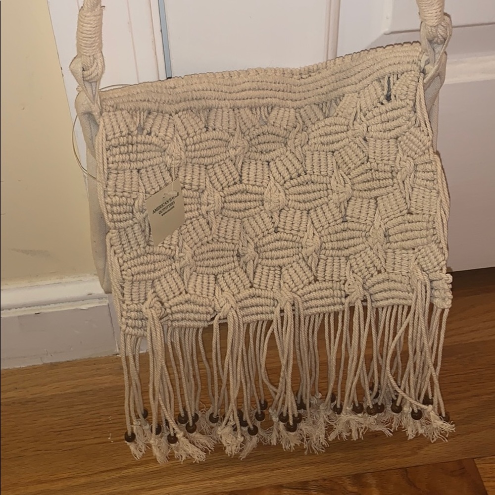 Beautiful white fringe purse